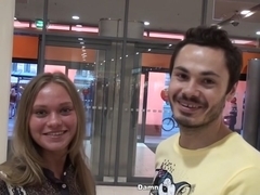 Sexy fellatio in the park bench