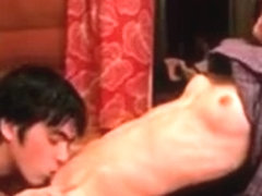 Babe bounces on fat dick