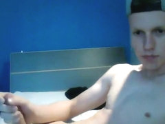 hot and smooth SkaterBoy blond masturbates and sucks