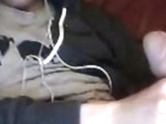 Latvia  cute boy with huge cock cums on cam