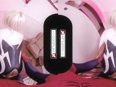 VRCosplayX.com Spider Gwen Blowing Your Mind With Her Mouth And Pussy