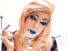 sissy girl pornstar niclo sexy smoking