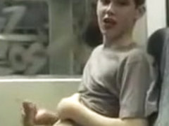Teen on a train