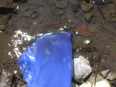 Katya in guy licks his gal's pussy in outdoor amateur video