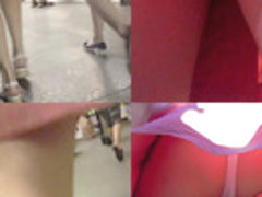 Athletic butt seen under skirt in upskirting video