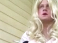 Busty Satin Maid & 120's Outdoors 2