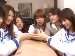 Best Japanese model in Amazing Handjob, Blowjob JAV movie