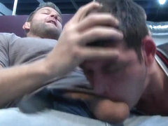 Horny bottom bitch sucking cock