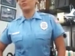 Latina cop posing for sexy pics in uniform to get cash
