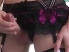 black panty wank