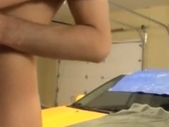 Striptease male clothes gay sex Jake swallows Dylan's big man-meat before