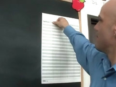 Alluring blonde schoolgirl invites her teacher to fuck her aching slit