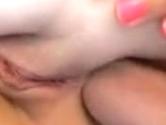 Pretty black haired girlfriend takes thick cock up her booty