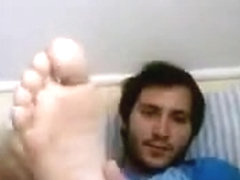 Straight guys feet on webcam #362