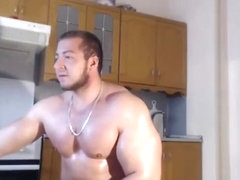 Beefy Guy on Webcam