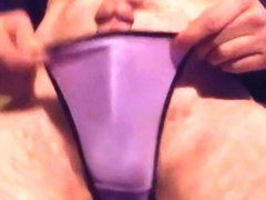 Cumming with my purple pantie