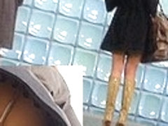 Upskirt video with subway angel