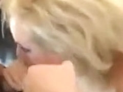 Sexy Blonde Gets Facial From Many Cocks