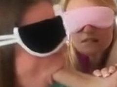 Wild Hoes Suck Huge Cock While On Blindfold