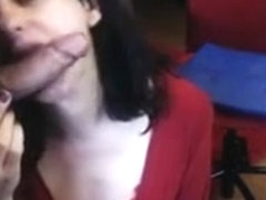 Best Amateur Shemale video with Brunette, Blowjob scenes