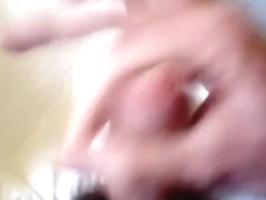 another masturbation with ejaculation of sperm on the penis