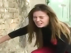 She sprains her ankle