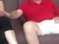 bonne fille superbe seins chauffe et baise son beau pere