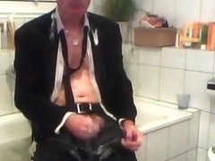 Cum in Business suit