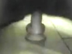 Horny badroom dildo riding