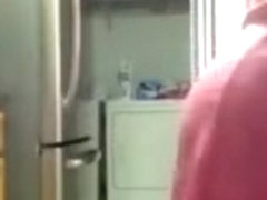 Sexy chubby mom housework