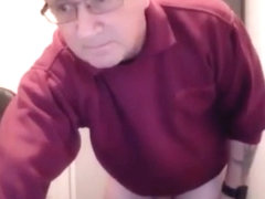 Grandpa unloading his cock on cam
