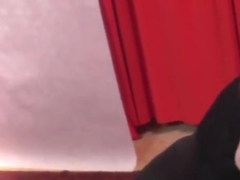 Adorable young tart making guy happy by giving an amazing handjob