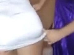 Teens showing ass in lingerie