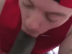 White Twink Sucks A Black Monster Cock