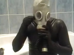 bathroom and rubber breath play