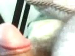 Chubby dude jerks his small cock