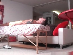 Naked gay gets massaged well