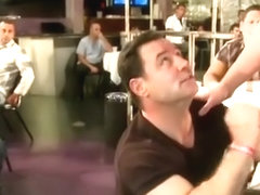 Gays eating strippers cum at a club