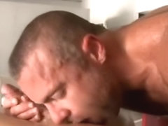 Muscular gay masseur assfucked by his straight client