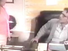 Brunette with professor