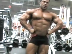 Eduardo Bodybuilder Posing in Gym