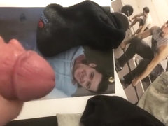 Jerking Off with Str8 Roommate's Toothbrush and Cumming on his Pic and Sock