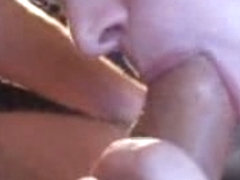 brunette sucking cock