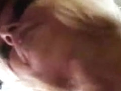 Blonde tranny gets nailed in the woods