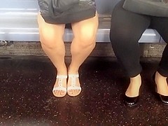 Candid bare legs and feet