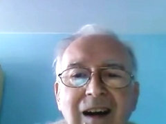 Grandpa cum on webcam 4