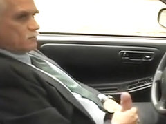 Michael jerks off in car