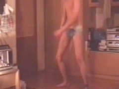 junior boy strips to heavy metal