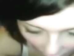 Cutest non-professional bruntte eat cum