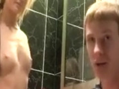 Petite blonde explaining why she loves